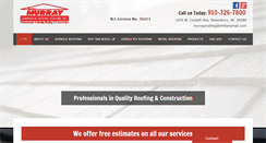 Desktop Screenshot of murraysroofing.com