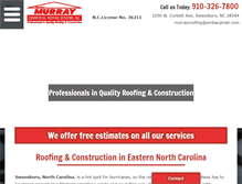 Tablet Screenshot of murraysroofing.com